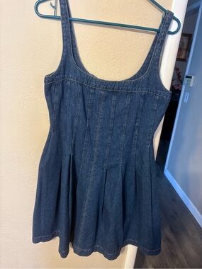 Reformation Dark Blue Denim Jeans Tank